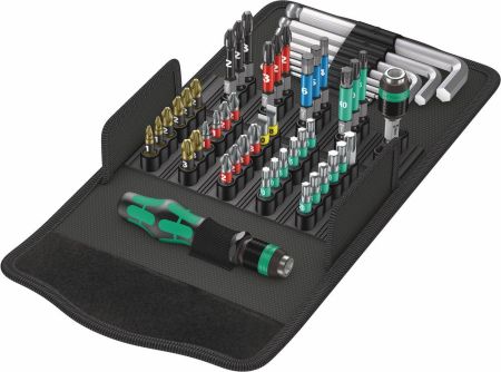 Wera 52-delige compacte schroefgereedschapsset in vouwbare tas - Kraftform Kompakt 100 - 05057460001