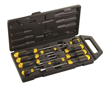 STANLEY Cushiongrip Schroevendraaierset 2-65-005 Standaard 10-Delig