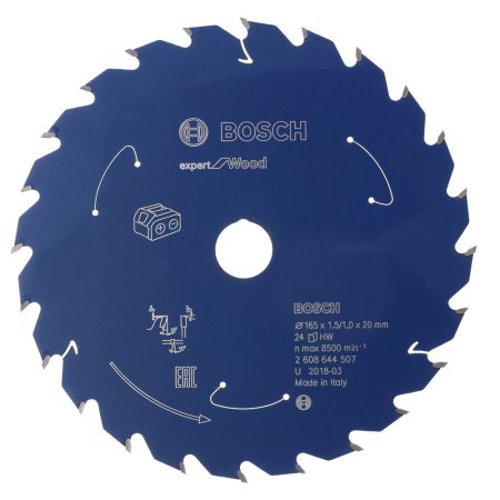 Bosch Cirkelzaagblad 2608644507 Expert Hout 165x20x24T Carbide