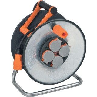 Brennenstuhl 25m Stroomhaspel zwart - SC 2100Kabelhaspel Steelcore met randaarde - 9191250100 ProfessionalLINE - H07RN-F 3G1,5