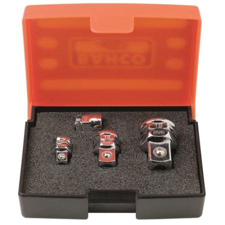 Bahco Steek-/ringratelsleutelset 1RMA/S4 met inch verbindingsstukken - 10-19mm