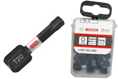 Bosch Schroefbit 2607002805 Impact T20 25mm Impact T20 25-delig 