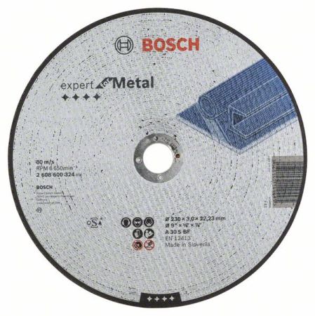 Bosch Doorslijpschijf 2608600324 Expert - 230 x 22,23 x 3mm - metaal