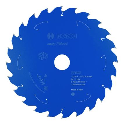 Bosch Cirkelzaagblad 2608644520 Expert 216 x 30 x 24T - Hout - Carbide