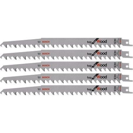Bosch Reciprozaagblad S1542K - 240 x 3TPI - Hout (5st) - 2608650682 