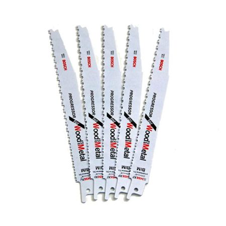 Bosch Reciprozaagblad S3456XF - 200 x 6/12TPI - Hout/Metaal (5st) - 2608654406 