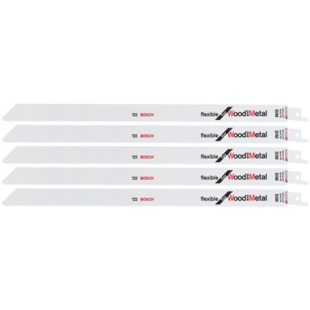 Bosch Reciprozaagblad S1222VF - 300 x 10/14TPI - Hout/Metaal (5st) - 2608656022 