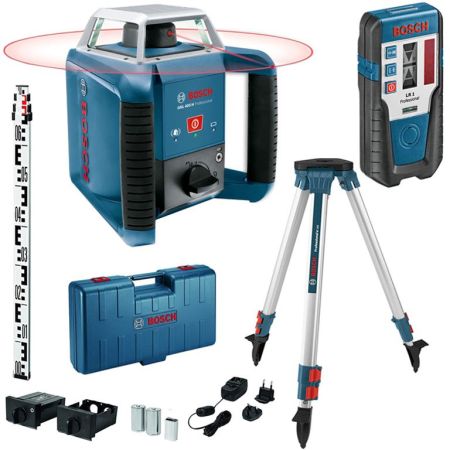 Bosch Rotatielaser GRL 400 H Laser + LR 1 ontvanger in koffer + GR 2400 meetlat + BT 152 statief - 06159940JY