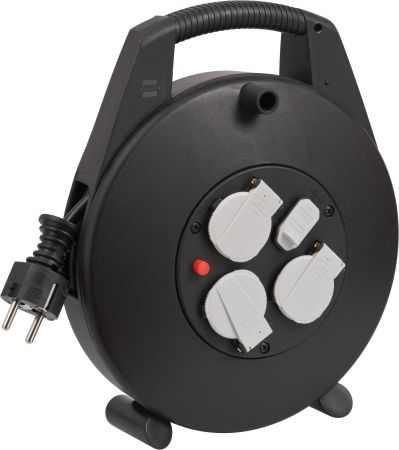 Brennenstuhl kabelhaspel 1093200600 met USB en randaarde - zwart - 10m - H05VV-F 3G