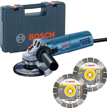 Bosch Haakse slijper GWS 880 incl. 2 diamantzaagbladen in koffer - 880W - 125mm - 060139600B