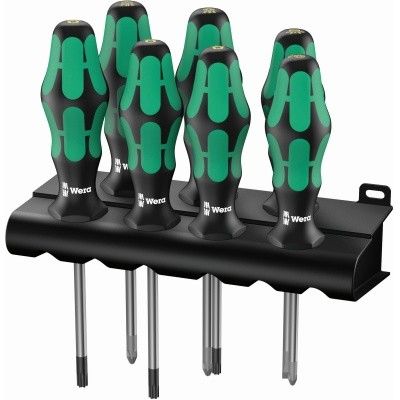 Wera Schroevendraaierset 7-delig Kraftform Plus met lasertip en opberghouder - 335/350/367/7 Schroevendraaierset - 05320540001