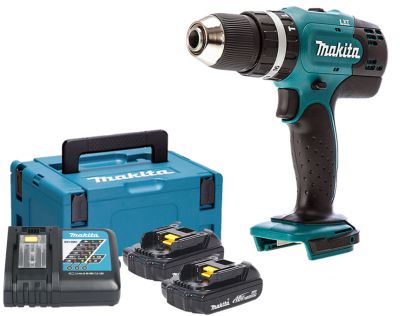 Makita DHP453RYJ 18V li-ion accu klopboor schroefmachine set (2x 1.5Ah accu) in Mbox 