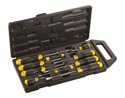 STANLEY Cushiongrip Schroevendraaierset 2-65-005 Standaard 10-Delig