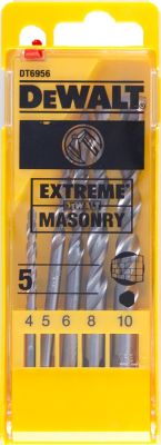 DeWalt Betonboren DT6956 5-Delig Extreem - set in cassette - 4 / 5 / 6 / 8 / 10mm - DT6956-QZ