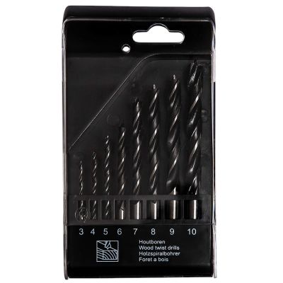 Labor Houtborenset KA030057-1DS 8-delig kunststof 3-4-5-6-7-8-9-10mm 