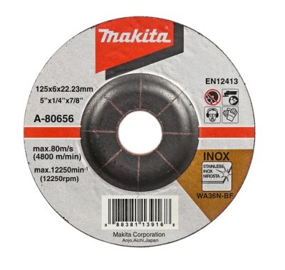 Makita A-80656 Afbraamschijf 125x6mm rvs 