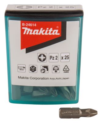 Makita B-24614 Schroefbit PZ2x25mm 25 stuks 