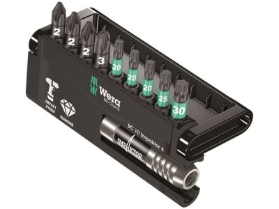 Wera Bitset diamond 05057417001 10-delige slagtol schroefbitset - Bit-Check 10 Impaktor 4