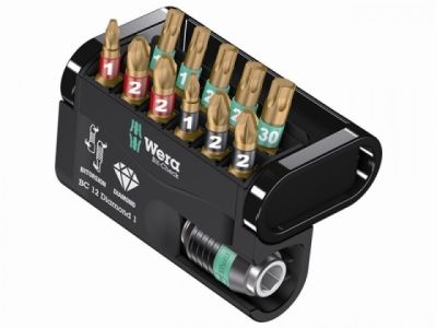 Wera 12-delige Bitset met Rapidaptor bithouder - Bit-Check 12 Diamond 1 - 05057421001