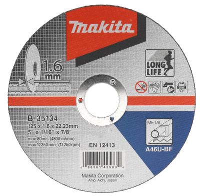 Makita B-35134 Doorslijpsch. 125x1,6mm metaal 