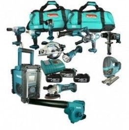 Makita DLX super M 12 delige combiset (3x 4.0Ah accu) in tas