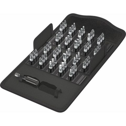 Wera 61-delige Bitset met universele houder met RVS-huls in hardcase - Bit-Safe 61 Universal 2 - 05057455001