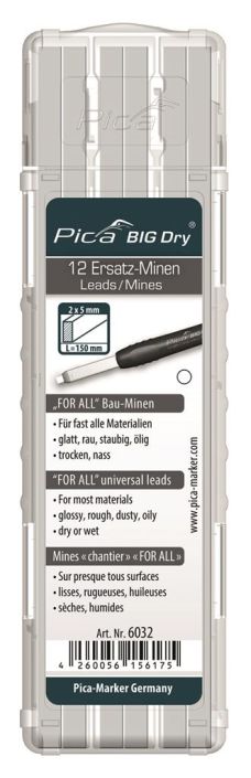 Pica 6032 Big Dry Navulling for all - Wit (12st)