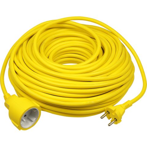 Verlengsnoer 40 meter geel verlengkabel H05VV-F2G1,5 - 01.267.24